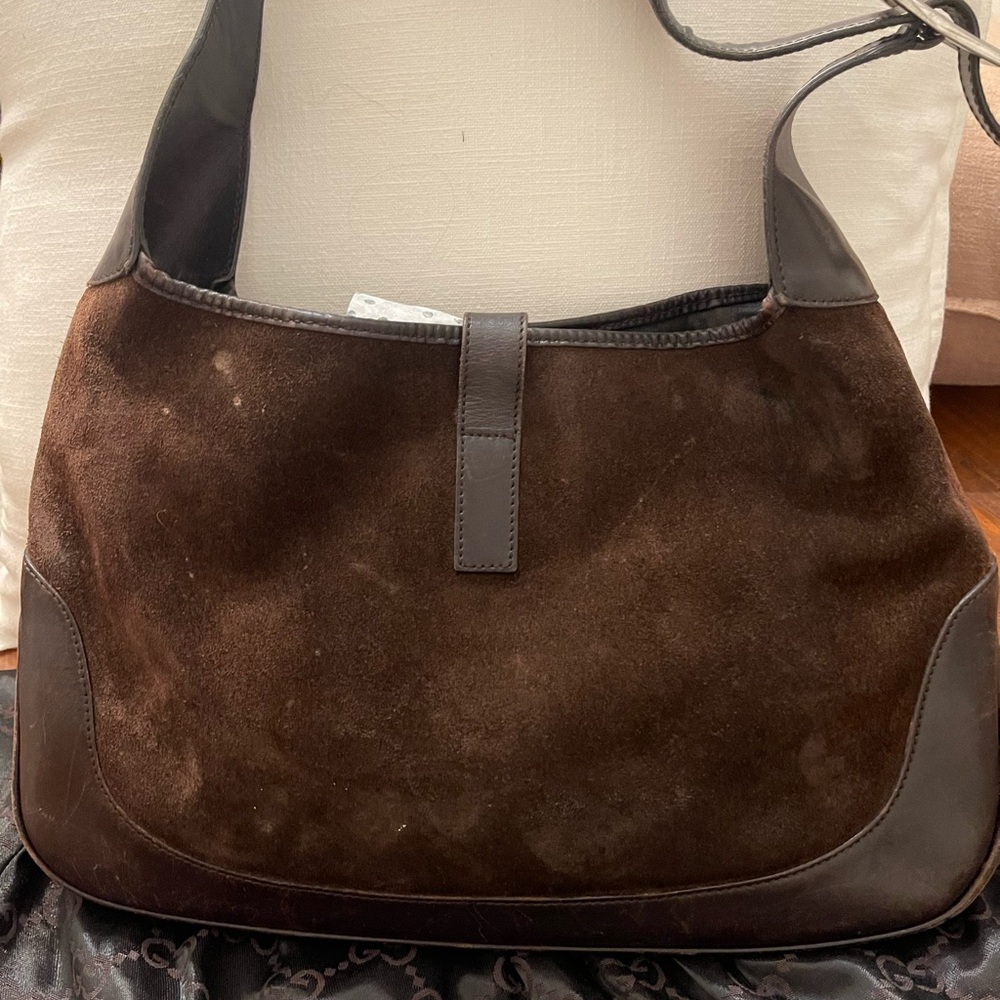 Gucci Jackie Dark Brown Suede Shoulder Bag (year 2000) NO OFFERS, THANK YOU. - Picture 3 of 5